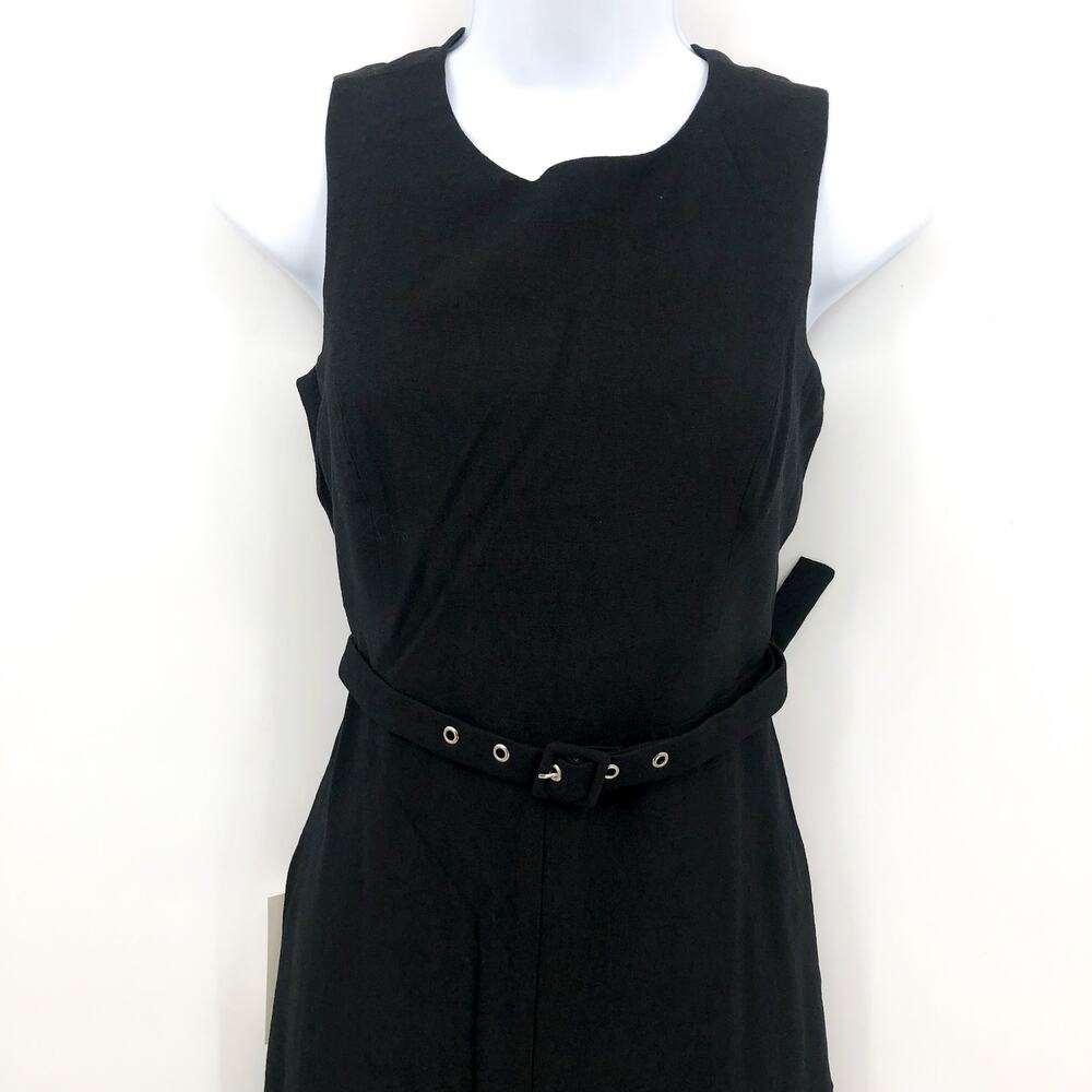BARDOT Women's Belted Jumpsuit US 4 XS Black Cut Out Sleeveless NWT - Picture 6 of 15